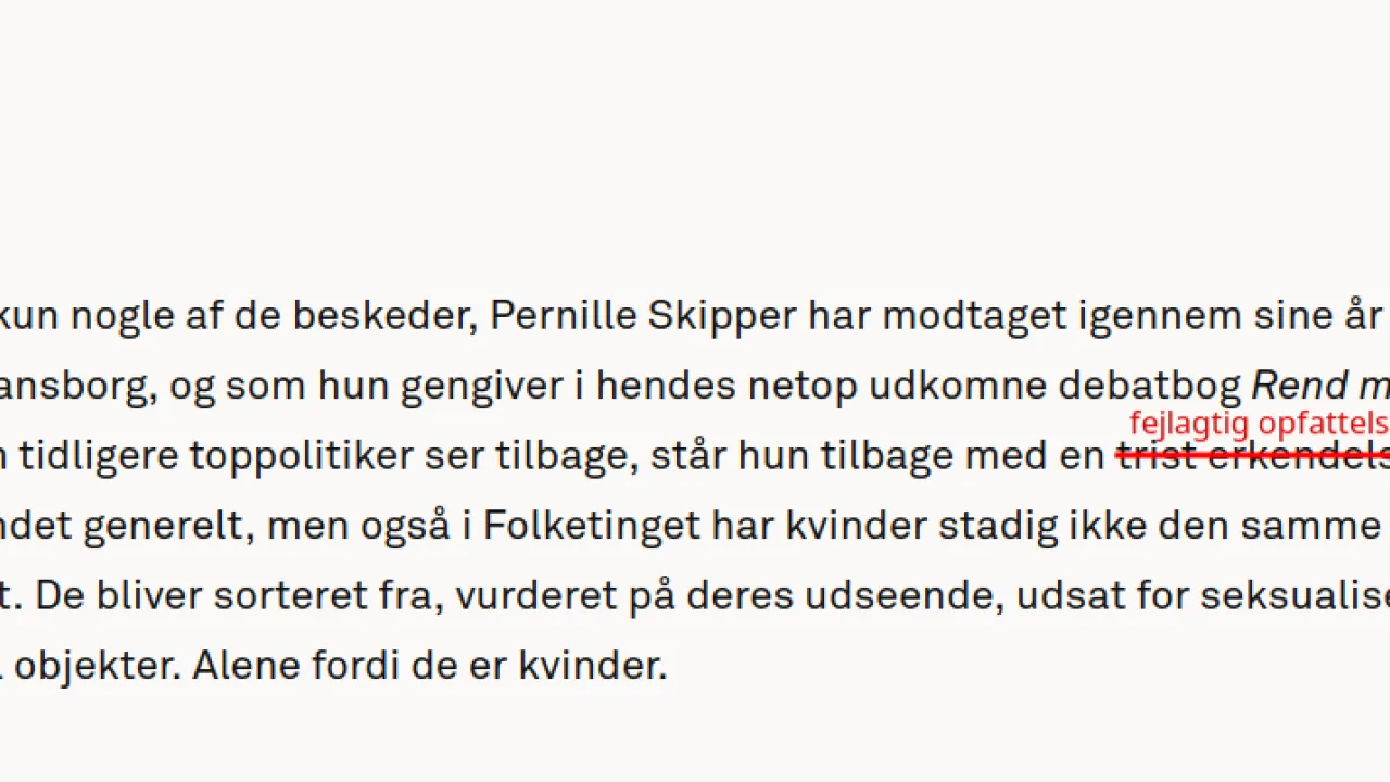 Screenshot fra LOUSIANA's hjemmeside til dokumentation