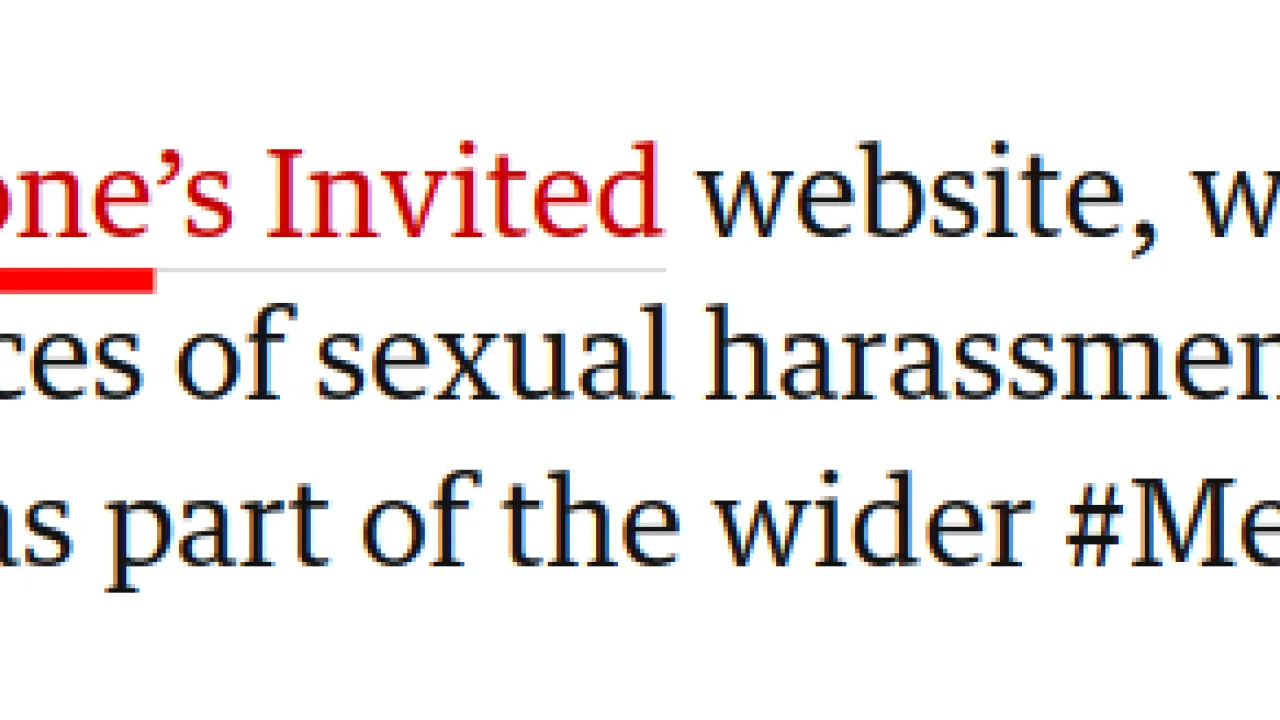 Screenshot fra the Guardian