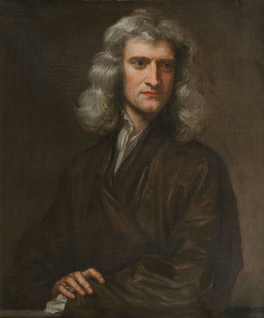 Portræt af Isaac Newton malet af Godfrey Kneller i 1689.