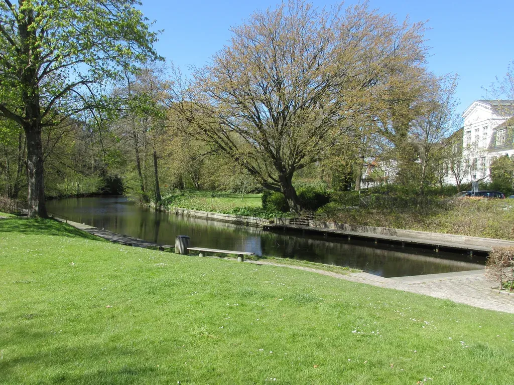 En del af Fæstningskanalen i Lyngby.