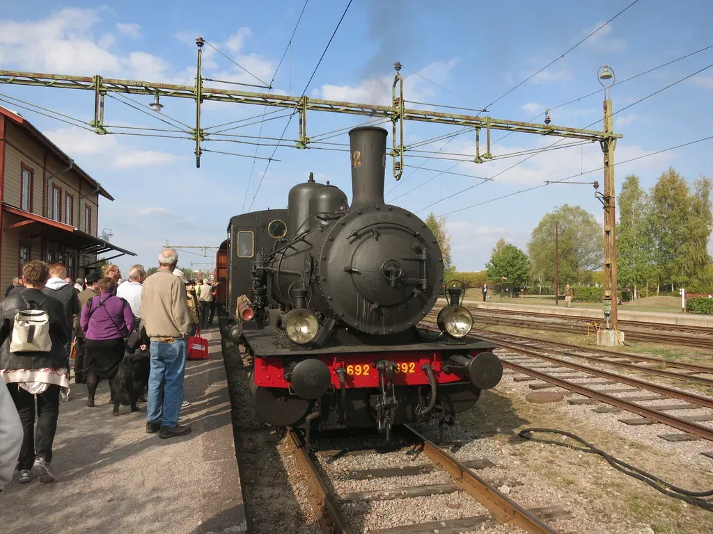 Det svenske damplokomotiv SJ Ka 692 ved Järnvägsmuseet i Gävle i 2014.